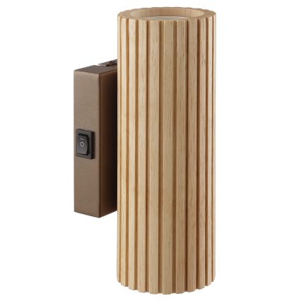 Brilliant - Aplique de pared LAKEWOOD 2xGU10/10W/230V marrón