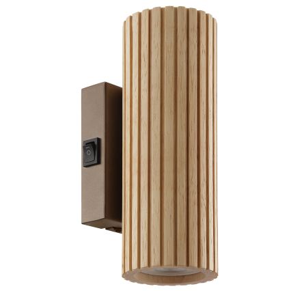 Brilliant - Aplique de pared LAKEWOOD 2xGU10/10W/230V marrón