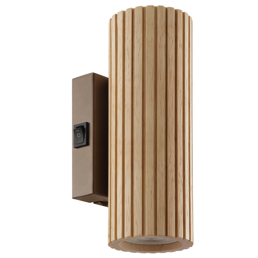 Brilliant - Aplique de pared LAKEWOOD 2xGU10/10W/230V marrón