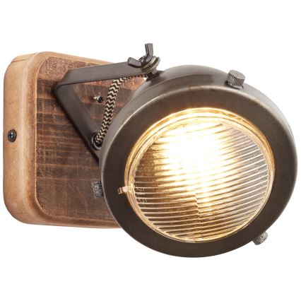 Brilliant - Aplique de pared orientable CARMEN WOOD 1xGU10/5W/230V eucalipto