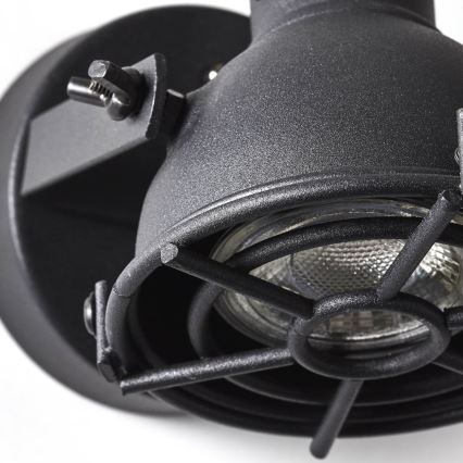 Brilliant - Aplique de pared orientable JESPER 1xGU10/5W/230V negro