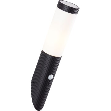Brilliant - Aplique para exterior con sensor KALEO 1xE27/10W/230V IP44 negro