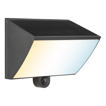 Brilliant - Aplique solar de pared LED con sensor SIERRA LED/6W/3,7V 2700/4000/6500K 2000 mAh IP54 negro