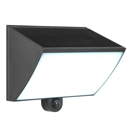 Brilliant - Aplique solar de pared LED con sensor SIERRA LED/6W/3,7V 2700/4000/6500K 2000 mAh IP54 negro
