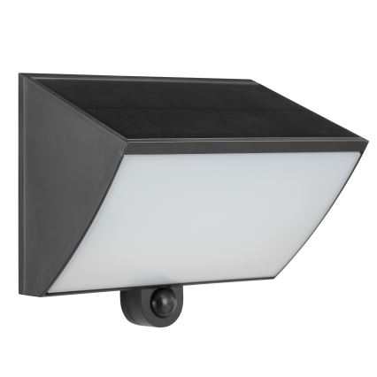 Brilliant - Aplique solar de pared LED con sensor SIERRA LED/6W/3,7V 2700/4000/6500K 2000 mAh IP54 negro