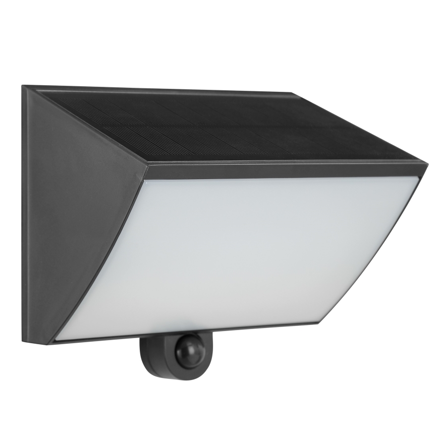 Brilliant - Aplique solar de pared LED con sensor SIERRA LED/6W/3,7V 2700/4000/6500K 2000 mAh IP54 negro