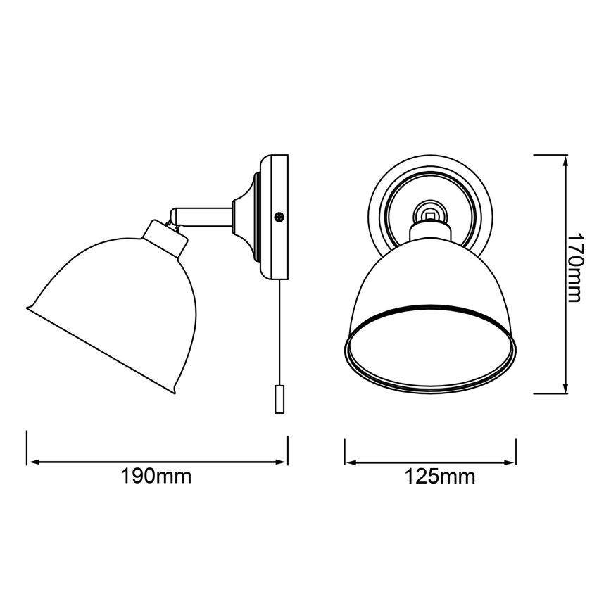 Brilliant - Foco de pared TELIO 1xE14/28W/230V blanco