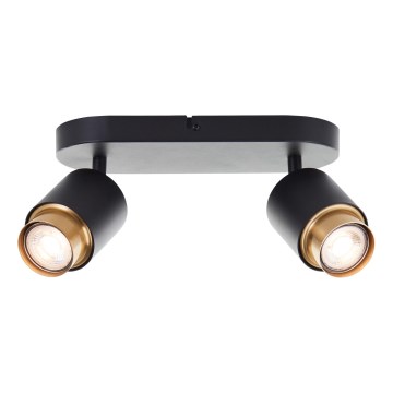 Brilliant - Foco LED COVELO 2xGU10/5W/230V negro/dorado