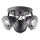 Brilliant - Foco orientable CARMEN 3xGU10/5W/230V negro