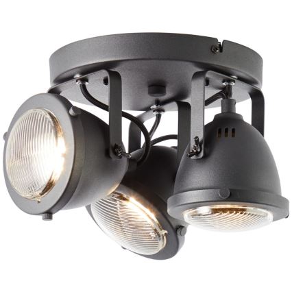 Brilliant - Foco orientable CARMEN 3xGU10/5W/230V negro