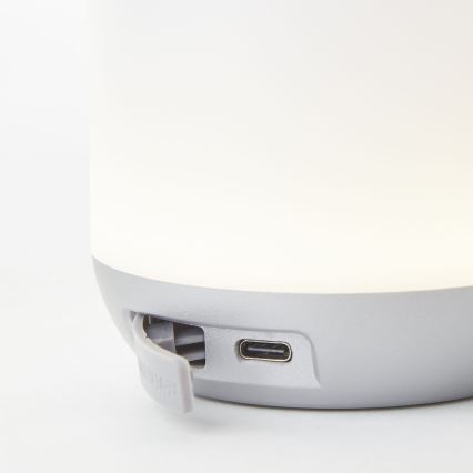 Brilliant - Lámpara de mesa exterior LED regulable GEMMA LED/1,9W/5V 1800 mAh IP44 blanca
