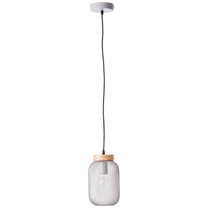 Brilliant - Lámpara colgante con cable GIADA 1xE27/40W/230V, diámetro 16 cm, gris