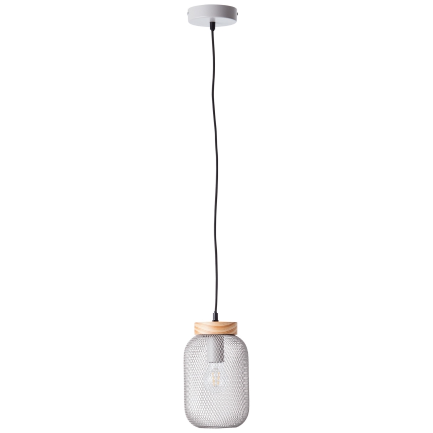 Brilliant - Lámpara colgante con cable GIADA 1xE27/40W/230V, diámetro 16 cm, gris