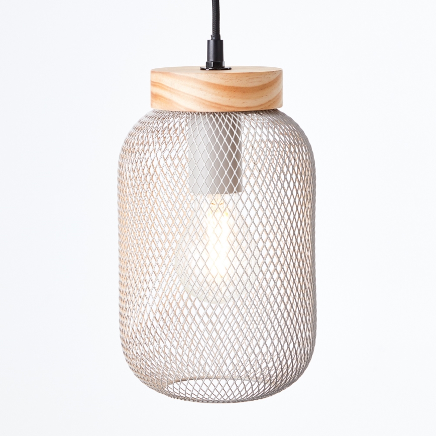 Brilliant - Lámpara colgante con cable GIADA 1xE27/40W/230V, diámetro 16 cm, gris