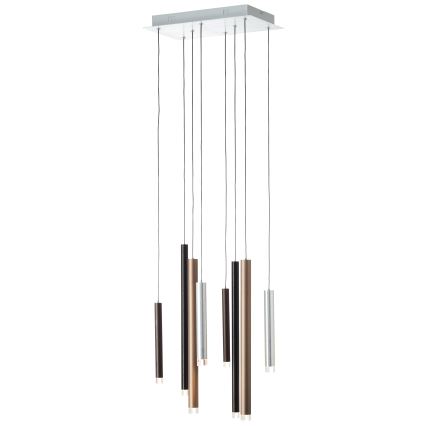 Brilliant - Lámpara colgante LED regulable con cable CEMBALO LED/32W/230V cromo mate/negro/marrón