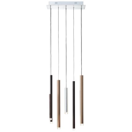 Brilliant - Lámpara colgante LED regulable con cable CEMBALO LED/32W/230V cromo mate/negro/marrón