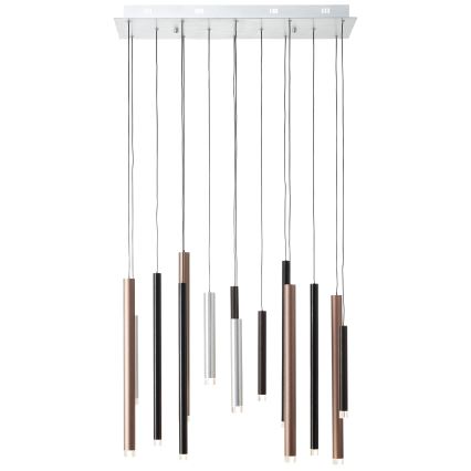 Brilliant - Lámpara colgante LED regulable CEMBALO LED/60W/230V cromo mate/negro/marrón