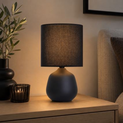Brilliant - Lámpara de mesa AUREA 1xE14/20W/230V negra
