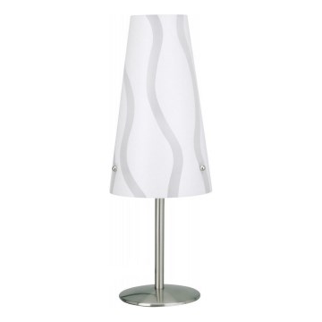 Brilliant - Lámpara de mesa ISI 1xE14/40W/230V blanco/gris/cromo brillante