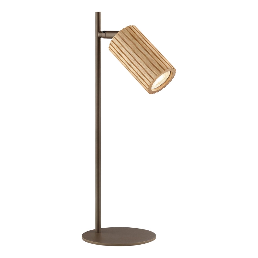 Brilliant - Lámpara de mesa LAKEWOOD 1xGU10/10W/230V marrón