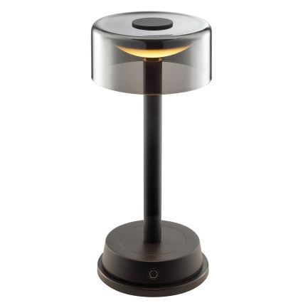 Brilliant - Lámpara de mesa exterior LED táctil recargable y regulable RAZOR LED/2,5W/5V 2700K 2600 mAh IP44 negra