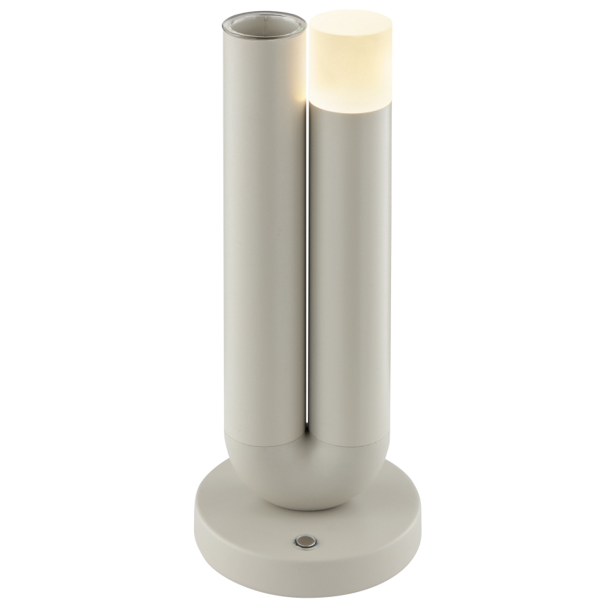 Brilliant - Lámpara de mesa LED regulable recargable con control táctil para exterior SAYU LED/2,5W/5V 2700K 2600 mAh IP44 gris