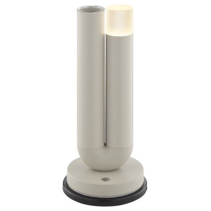 Brilliant - Lámpara de mesa LED regulable recargable con control táctil para exterior SAYU LED/2,5W/5V 2700K 2600 mAh IP44 gris