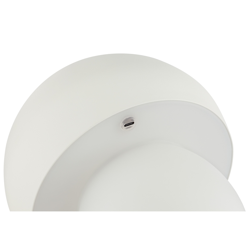 Brilliant - Lámpara de mesa LED táctil recargable y regulable DUPIS LED/2W/5V 2700K 1800 mAh blanca