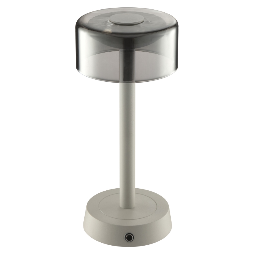 Brilliant - Lámpara de mesa LED regulable, recargable y táctil para exterior RAZOR LED/2,5W/5V 2700K 2600 mAh IP44 gris