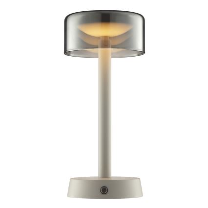 Brilliant - Lámpara de mesa LED regulable, recargable y táctil para exterior RAZOR LED/2,5W/5V 2700K 2600 mAh IP44 gris