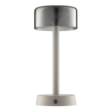 Brilliant - Lámpara de mesa LED regulable, recargable y táctil para exterior RAZOR LED/2,5W/5V 2700K 2600 mAh IP44 gris