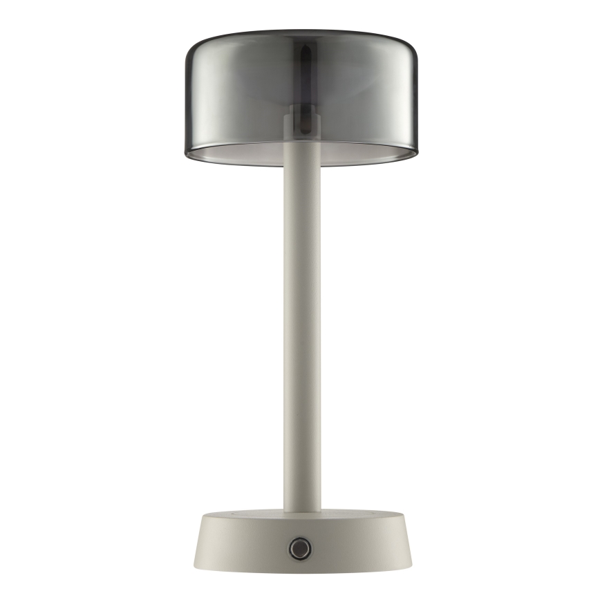 Brilliant - Lámpara de mesa LED regulable, recargable y táctil para exterior RAZOR LED/2,5W/5V 2700K 2600 mAh IP44 gris