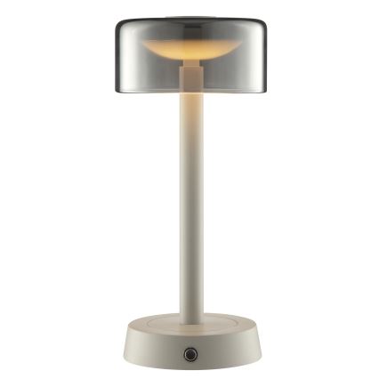 Brilliant - Lámpara de mesa LED regulable, recargable y táctil para exterior RAZOR LED/2,5W/5V 2700K 2600 mAh IP44 gris
