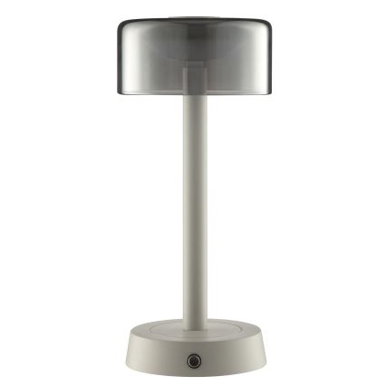 Brilliant - Lámpara de mesa LED regulable, recargable y táctil para exterior RAZOR LED/2,5W/5V 2700K 2600 mAh IP44 gris