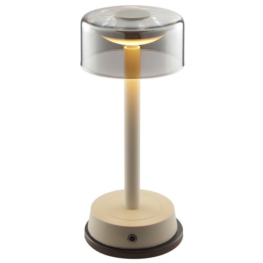Brilliant - Lámpara de mesa LED regulable, recargable y táctil para exterior RAZOR LED/2,5W/5V 2700K 2600 mAh IP44 gris