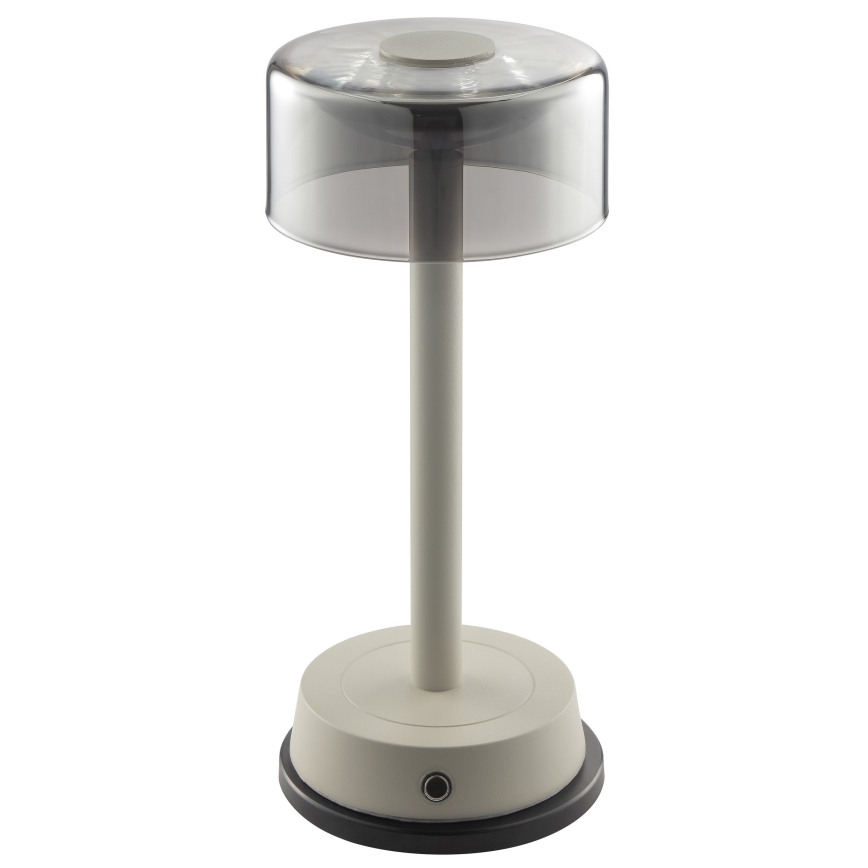 Brilliant - Lámpara de mesa LED regulable, recargable y táctil para exterior RAZOR LED/2,5W/5V 2700K 2600 mAh IP44 gris