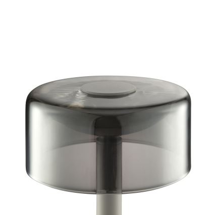 Brilliant - Lámpara de mesa LED regulable, recargable y táctil para exterior RAZOR LED/2,5W/5V 2700K 2600 mAh IP44 gris
