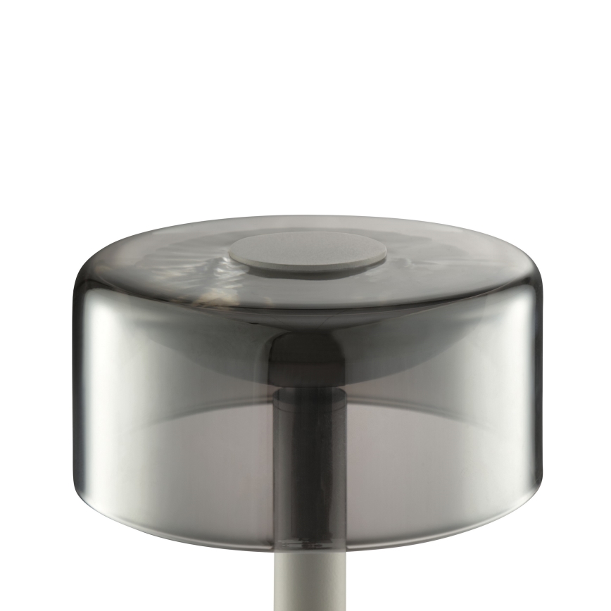 Brilliant - Lámpara de mesa LED regulable, recargable y táctil para exterior RAZOR LED/2,5W/5V 2700K 2600 mAh IP44 gris