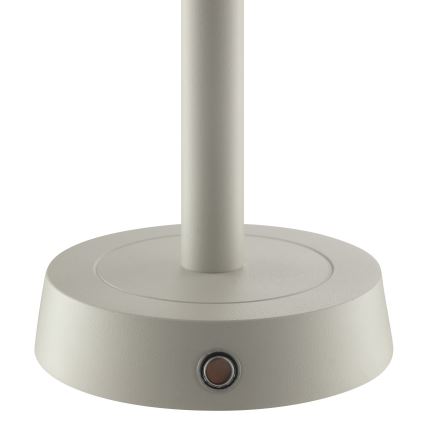 Brilliant - Lámpara de mesa LED regulable, recargable y táctil para exterior RAZOR LED/2,5W/5V 2700K 2600 mAh IP44 gris