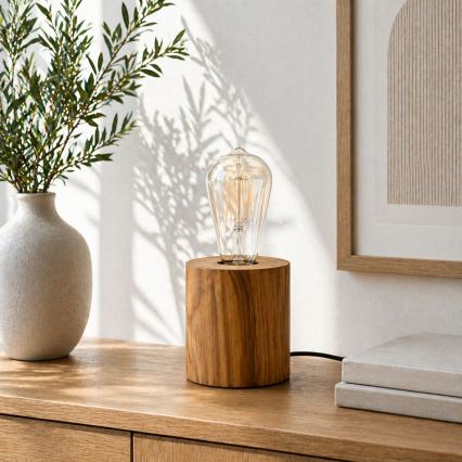Brilliant - Lámpara de mesa WOODRA 1xE27/20W/230V de pino