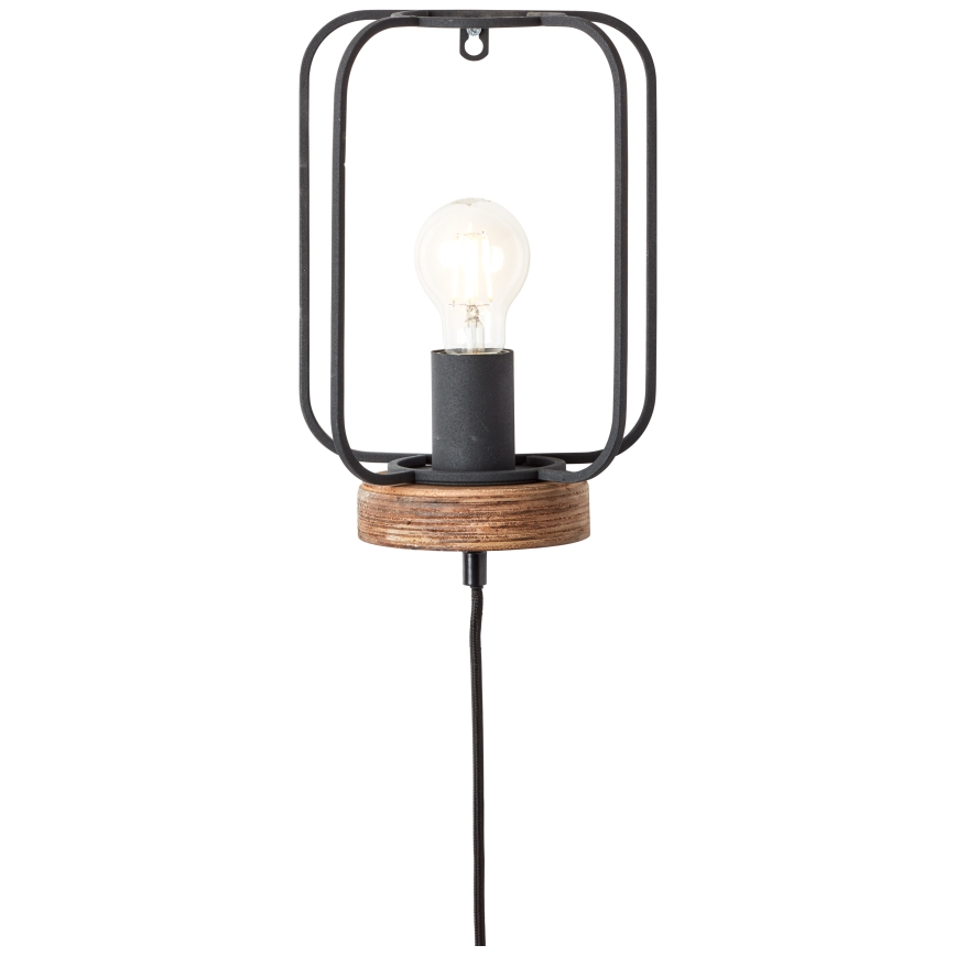 Brilliant - Lámpara de pared TOSH 1xE27/52W/230V en acabado álamo