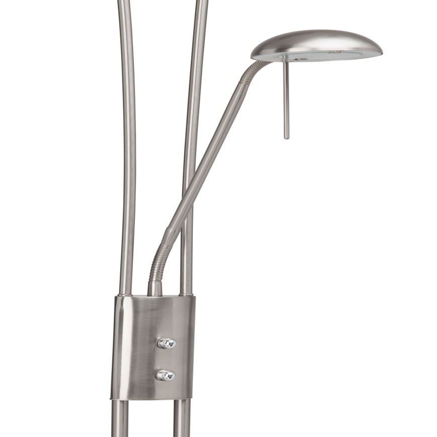 Brilliant - Lámpara de pie LED regulable FINN 2xLED/13W/230V cromo mate