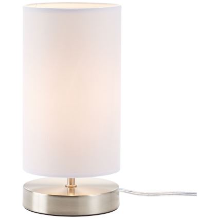 Brilliant - Lámpara de sobremesa CLARIE 1xE14/40W/230V cromo mate/blanco