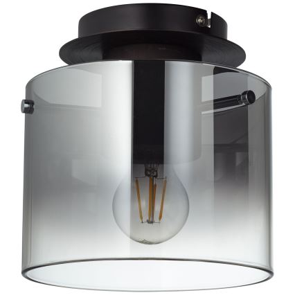 Brilliant - Lámpara de techo BETH 1xE27/60W/230V Ø 20 cm negro/ahumado