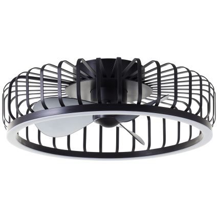 Brilliant - Lámpara de techo LED regulable con ventilador CAPO LED/36W/230V 2700-6500K Ø 48 cm negro + mando a distancia