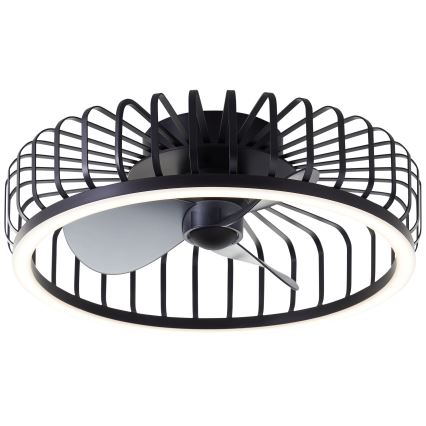 Brilliant - Lámpara de techo LED regulable con ventilador CAPO LED/36W/230V 2700-6500K Ø 48 cm negro + mando a distancia