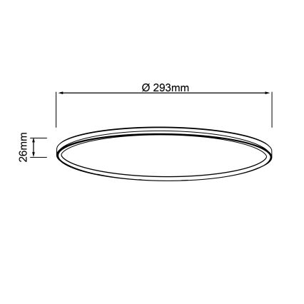 Brilliant - Lámpara de techo LED MILTON LED/18W/230V, diámetro 29,3 cm, negra