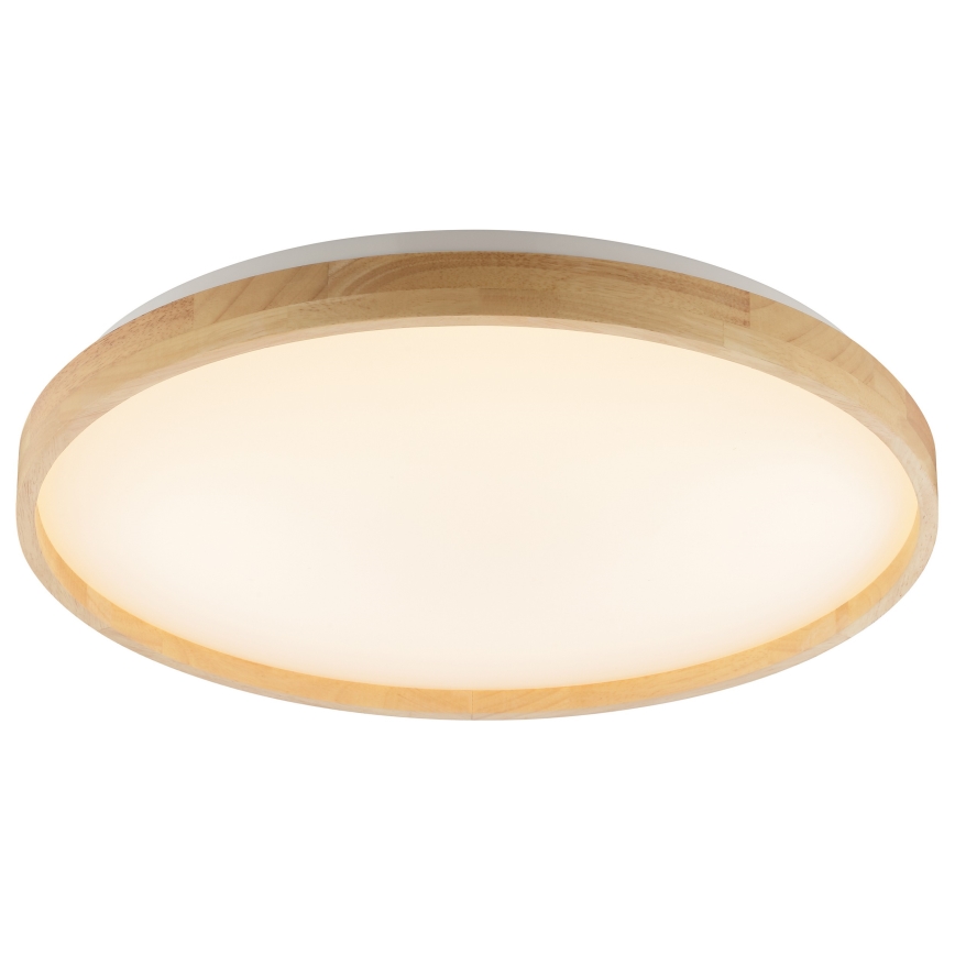 Brilliant - Lámpara de techo LED regulable ALSON LED/17W/230V 3000-6500K, diámetro 49,5 cm, madera de caucho + mando a distancia