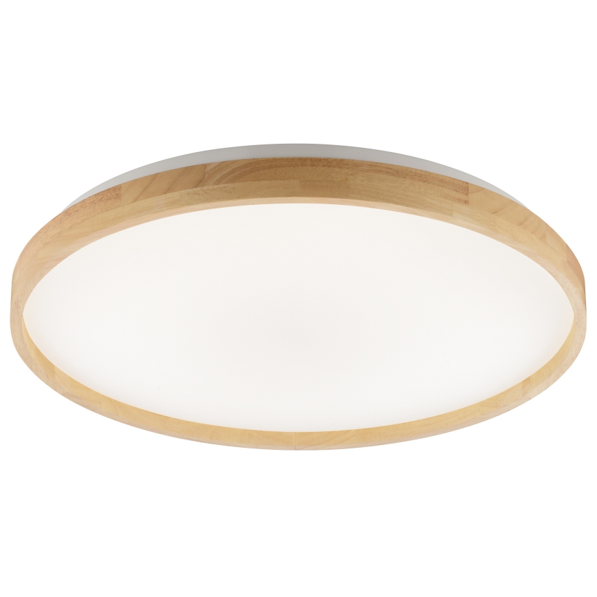 Brilliant - Lámpara de techo LED regulable ALSON LED/17W/230V 3000-6500K, diámetro 49,5 cm, madera de caucho + mando a distancia