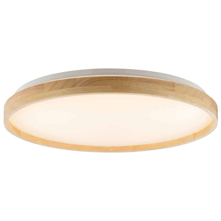 Brilliant - Lámpara de techo LED regulable ALSON LED/17W/230V 3000-6500K, diámetro 49,5 cm, madera de caucho + mando a distancia